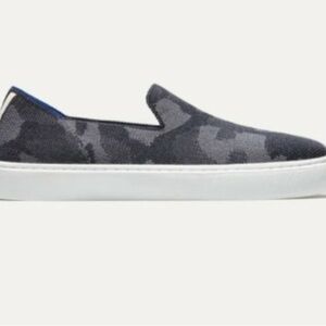 Rothy’s black camo classic slip on sneakers